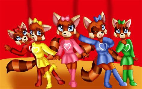 Red Panda Girls By Kendratheshinyeevee On Deviantart