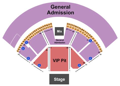 Gorge Amphitheatre Seating Chart And Maps Quincy
