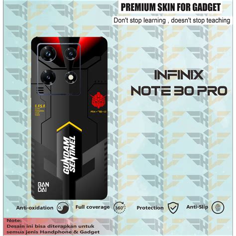 Jual Garskin Handphone 2pcs Infinix Note 30 Pro Gundam Black Shopee