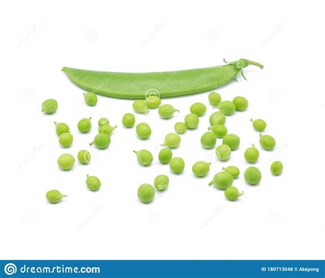 Fresh Green Pea Pod On White Background Stock Photo Image Of Closeup