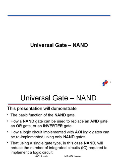 Universal Nand Implementation Pdf Logic Gate Electronic Engineering
