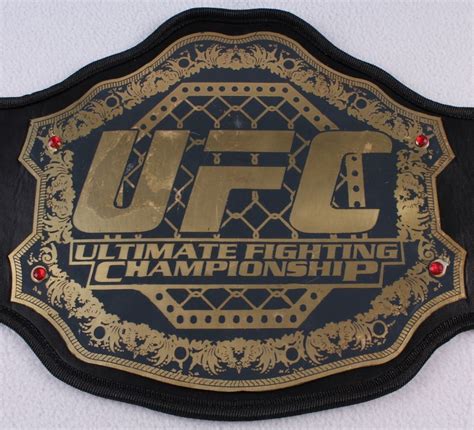 Royce Gracie Signed Full Size Ufc Championship Belt Inscribed Ufc Hof