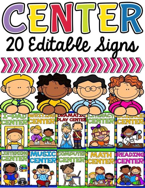 Class Decor Center Signs Editable Center Signs Classroom Center