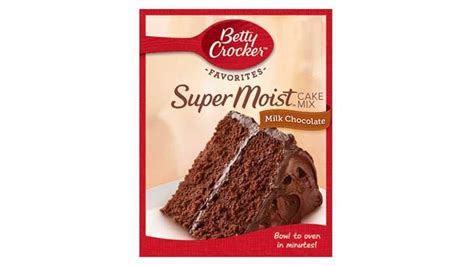 Water, vegetable oil and eggs called for on cake mix box. Milk Chocolate - BettyCrocker.com