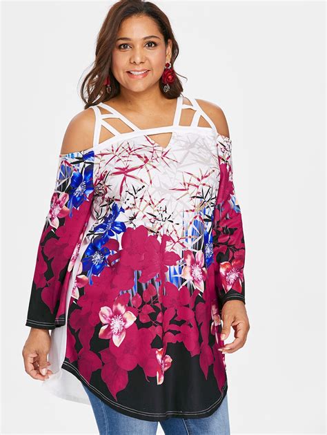 Wipalo 2018 Autumn Plus Size Casual Floral Print Long Flare Sleeve
