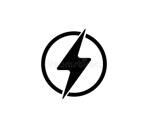 Electricity Power Symbol Or Icon Vector Design High Voltage Electric