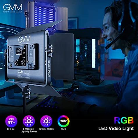 Gvm Rgb Led Video Light With Lighting Kits And Bluetooth Control 20