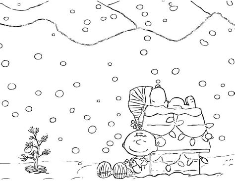 Dibujos de La Navidad de Charlie Brown Para Niños para Colorear para