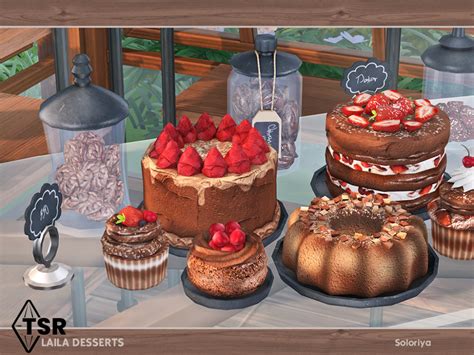 Soloriyas Custom Content Desserts Mini Cakes Sims 4