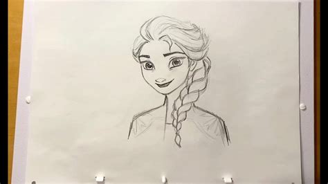 How To Draw Elsa From Frozen 2 L Drawwithdisneyanimation Youtube