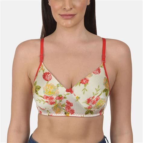 Buy Mod And Shy Printed Lightly Padded Bra Multi Color Online