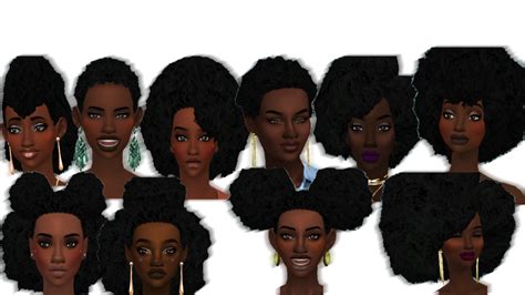Lana Cc Finds Sims4 Alpha Afro Hair Packs1