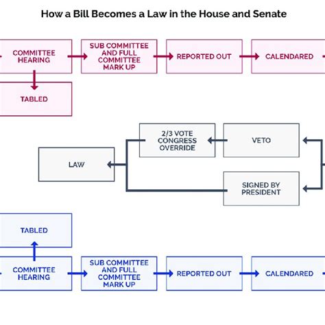 Flow Chart Of Legislation In The Us House Of Representatives Blue