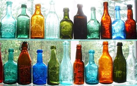 I D Love A Window With Colorful Glass Bottles In It Colored Glass Bottles Blue Bottle Bottle