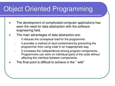 Ppt Data Abstraction And Object Oriented Programming Powerpoint