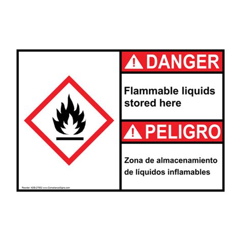 Flammable Liquids Stored Here Sign Adb
