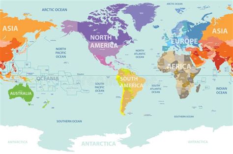 Political World Map World Map Continents Countries