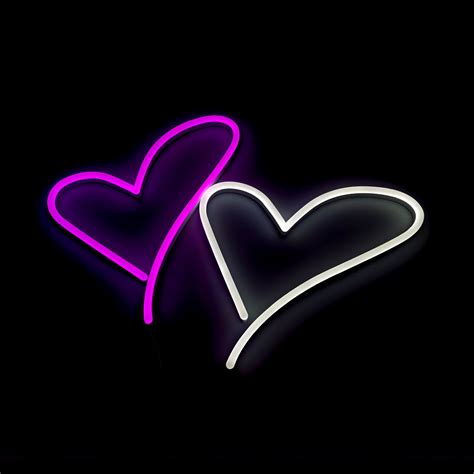 Love Heart Neon Sign Hineon Custom Neon Sign Neon Heart Light Custom Neon Signs Love Neon Sign