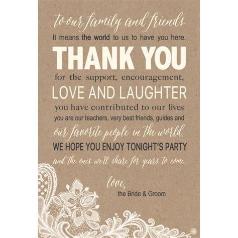 Writing a note to let them know how much you enjoyed the food and their company is a lovely gesture. 50 Wedding Kraft Thank You Place Cards, Rehearsal Dinner ...