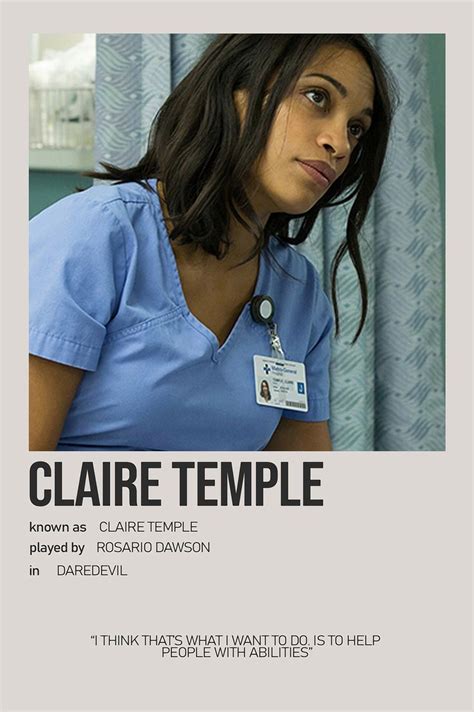 Claire Temple Minimalist Polaroid Poster Claire Temple Daredevil