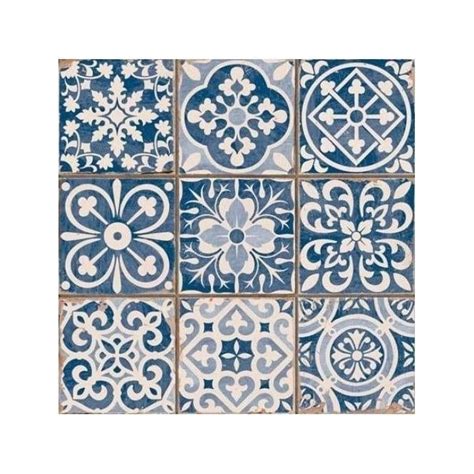 Continental Vintage Faenza Azul 33cm X 33cm Wall And Floor Tile