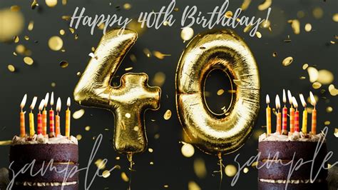 Happy 40th Birthday Zoom Virtual Background Happy Birthday Etsy