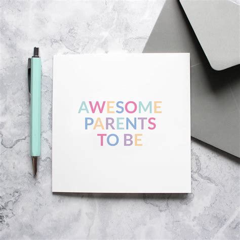 Awesome Parents To Be Card By Purple Tree Designs