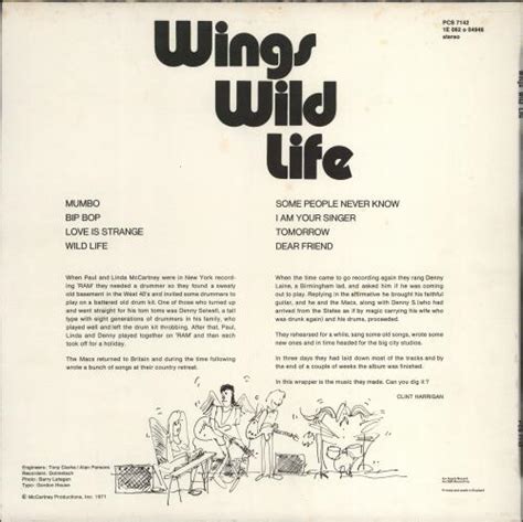 Paul Mccartney And Wings Wild Life 1st Uk Vinyl Lp Album Lp Record