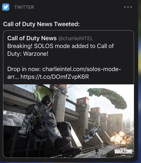 Solo Mode Added To Call Of Duty Warzone Battle Royale Rcodwarzone