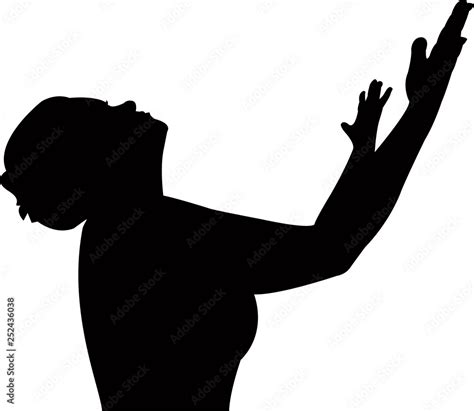 Woman Screaming Silhouette Vector Stock Vector Adobe Stock