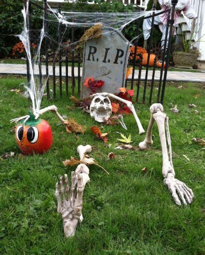 Now hide all the pumpkins in the backyard. Halloween Yard Decorations