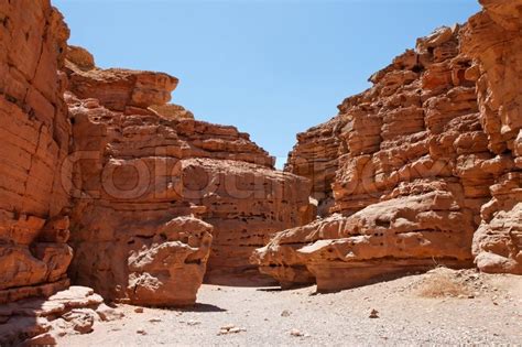 Desert Landscape Of Weatherd Red Rocks Stock Image Colourbox