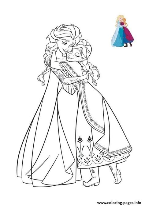 Print elsa coloring pages for free and color our elsa coloring! Elsa and Anna Coloring Pages Hug with Sisters Frozen Elsa ...