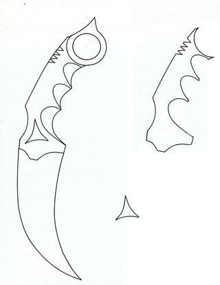 It is a pdf and you can download and print it up if you want to make the same knife. Wooden Karambit | Knife drawing, Knife patterns, Knife ...