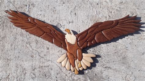Intarsİa Eagle Wall Decor Bird Wild Life Birds Intarsia Etsy Canada