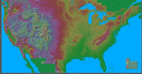 Elevation Map Of Usa With Key Zip Code Map