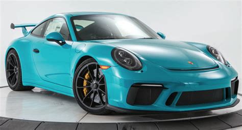 Miami Blue 2018 911 Gt3 Is The Ultimate Drivers Porsche Carscoops