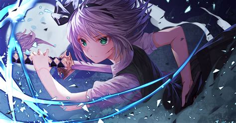 Desktop Wallpaper Katana Anime Girl Youmu Konpaku Hd Image Picture Background 78a5ba