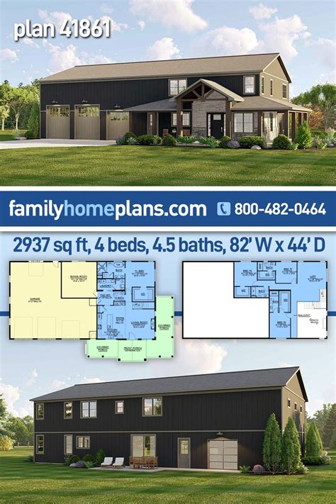 Barndominium Country Style House Plan With Sq Ft Bed Sexiz Pix