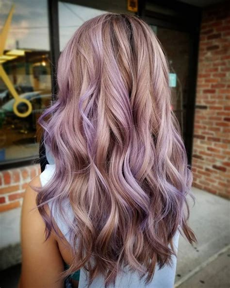 Pin By Ashley Jameson On Hair To Dye For Light Purple Hair Purple Highlights Brown Hair Hair