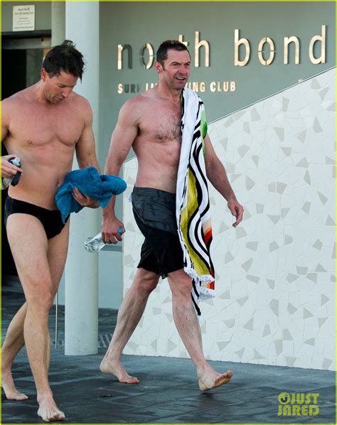 Hugh Jackman Goes Shirtless Bares Ripped Body At The Beach Photo