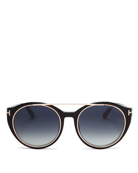 Lyst Tom Ford Joan Round Sunglasses 52mm In Black
