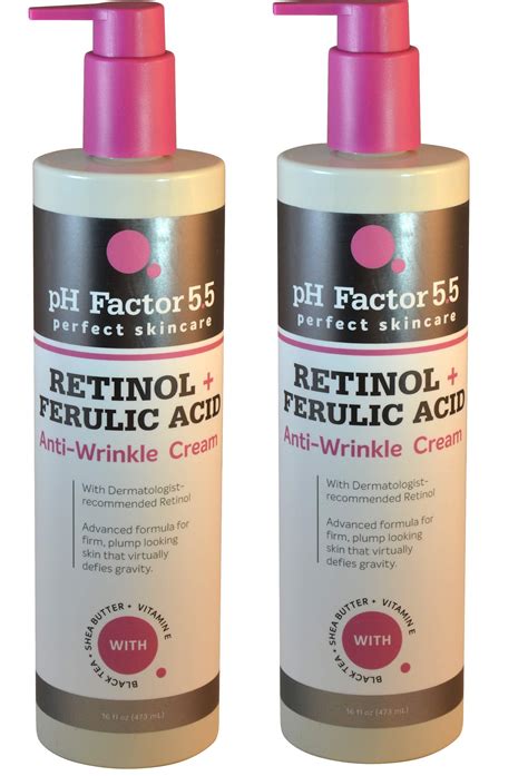 Ph Factor 55 Retinol Cream For Face And Body With Ferulic Acid Anti
