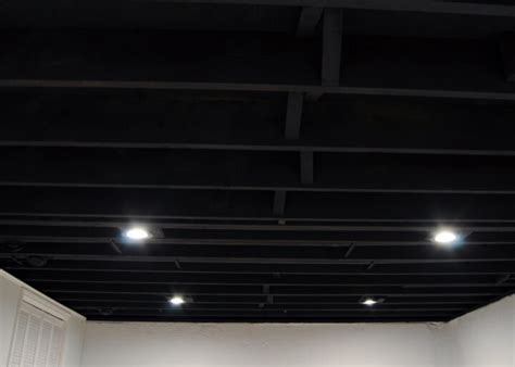 Painting Basement Ceiling Rafters Black Openbasement