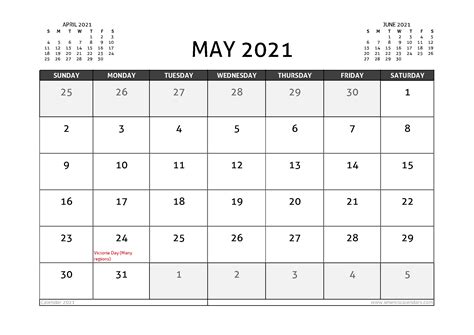 20 Large Print Calendar 2021 Canada Free Download Printable Calendar