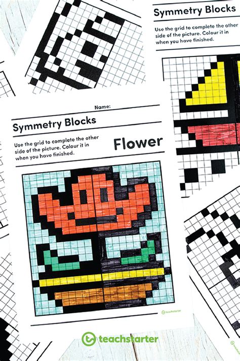 Symmetry For Kids Grid Drawing Activities New Resource Teach