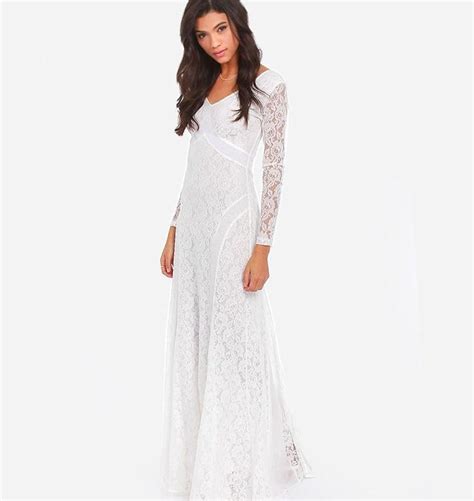 White Lace Maxi Dress Plus Size Pluslookeu Collection