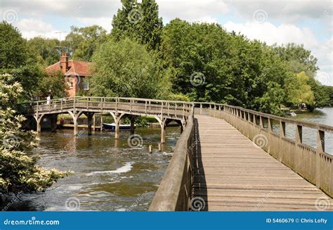 Wooden Walkway Over The River Thames Stock Image Image Of River