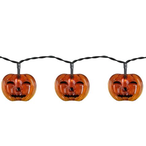 Northlight 10ct Jack O Lantern Halloween Led Battery Operated Lights