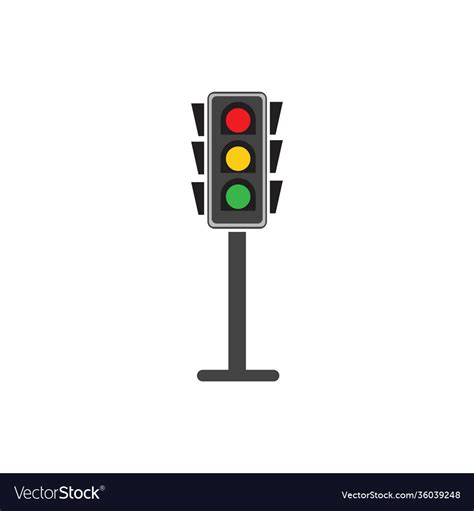 Traffic Light Signal Icon Design Template Vector Image